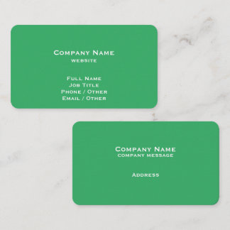Simple Bright Green Business Card