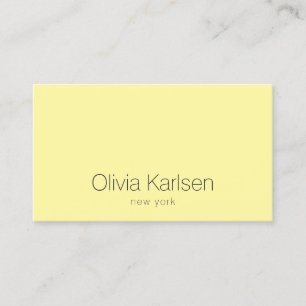 Simple Bright Modern Yellow Business Card