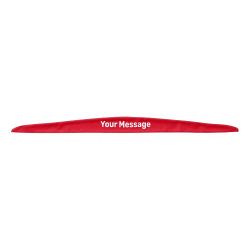 Simple Bright Red and White Your Message Template Tie Headband
