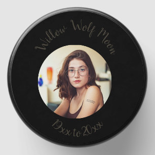 Simple Brown and Black Pagan Funeral Mini Candle Favors