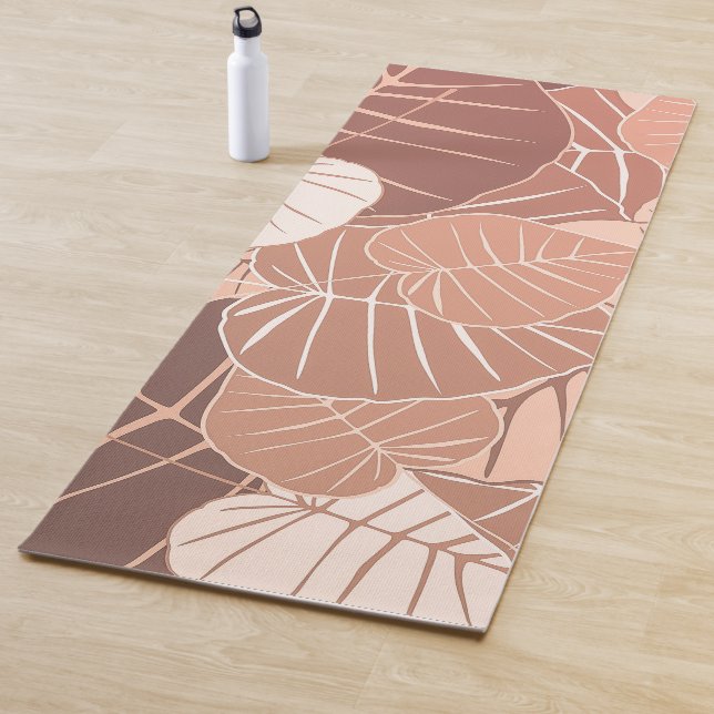 Simple Brown Autumn Leaves Foliage Background | Yoga Mat (In Situ)