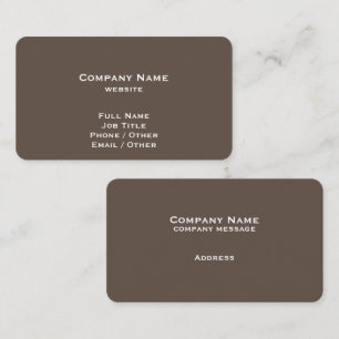 Simple Brown Business Card