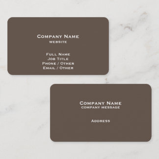 Simple Brown Business Card