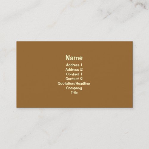 Simple Brown Business Card Template