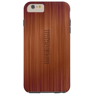 Simple Brown Carbon Fiber Texture Tough iPhone 6 Plus Case