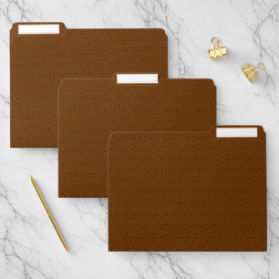 Simple Brown Faux Leather File Folder