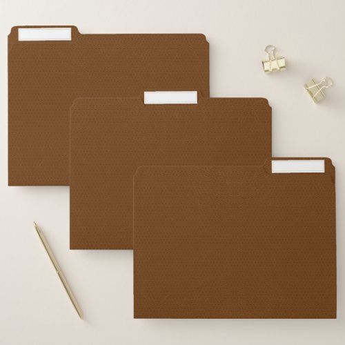 Simple Brown Faux Leather File Folder