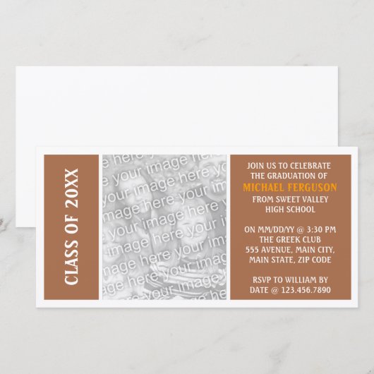 Simple Brown Graduation (Front/Back)