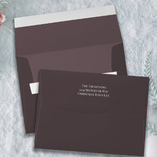 Simple Brown Minimalist Return Address Envelope