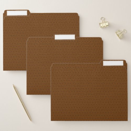 Simple Brown vintage Faux Leather File Folder