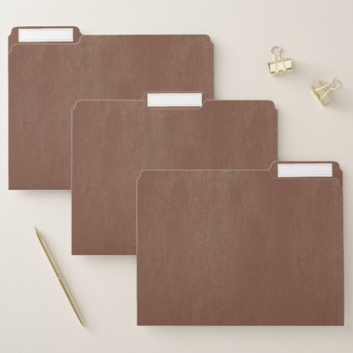 Simple Brown Vintage Faux Leather File Folder