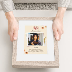 Simple Brown Vintage Paper Graduation Poster