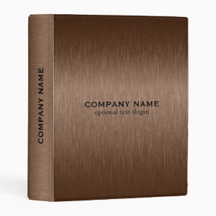Simple Browny Metallic Texture Print Mini Binder