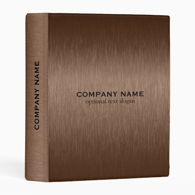 Simple Browny Metallic Texture Print Mini Binder (Front/Spine)