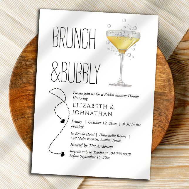 Simple Brunch And Bubbly Script Invitation (Creator Uploaded)
