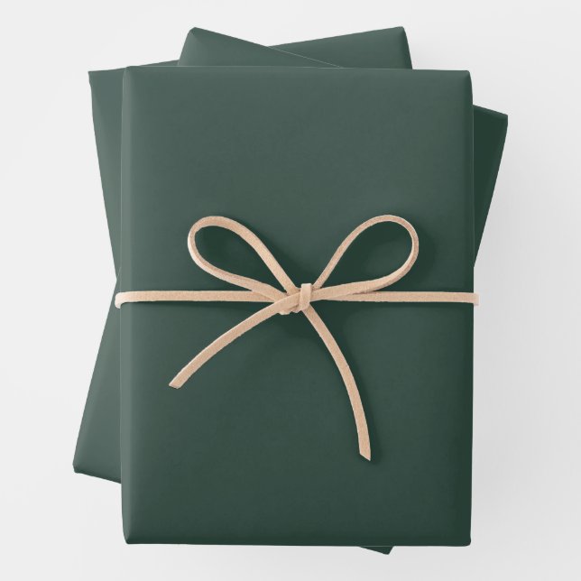 Simple Brunswick Green  Wrapping Paper Sheets (In situ)