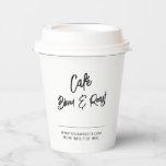 Simple Brush Script Business Logo Custom Paper Cup