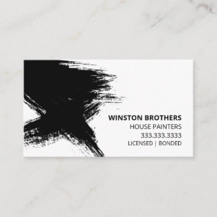 Simple Brush Stroke House Painter Business Card