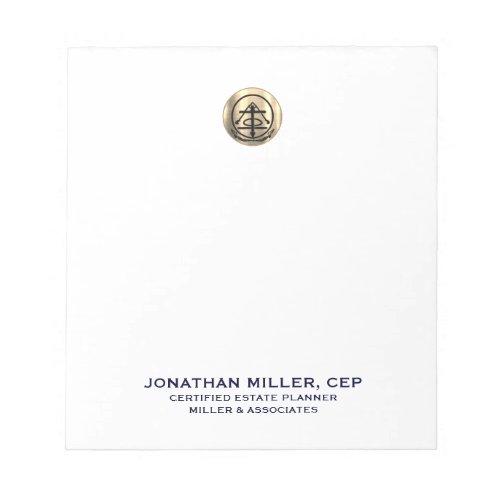 Simple Brushed Gold Logo Name Title Notepad