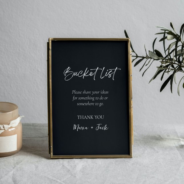 Simple Bucket List Wedding Bridal Shower Sign (Creator Uploaded)