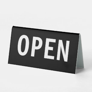 Simple Budget Bold Open Sign Double Side