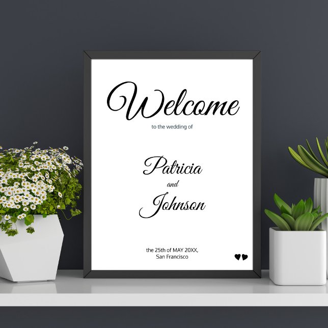 Simple budget elegant wedding welcome sign (Creator Uploaded)