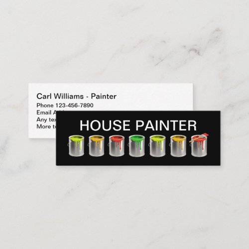 Simple Budget Friendly House Painter Business Card