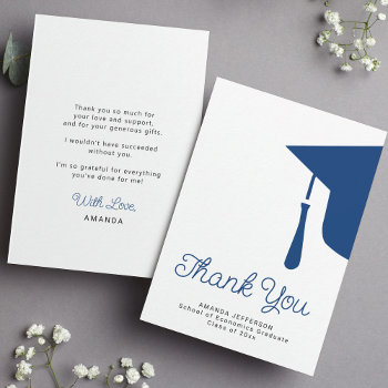 Simple Budget Graduation Personalized Thank You Note Card by invitations_kits at Zazzle