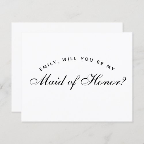 Simple Budget Maid Of Honor Proposal