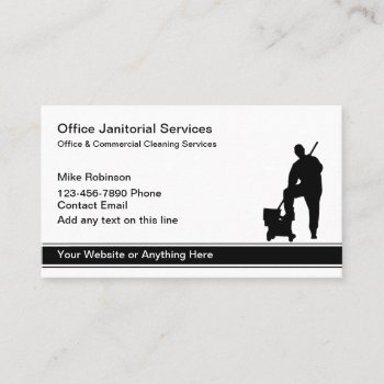 Simple Budget Office Cleaning Service Business Card by Luckyturtle at Zazzle