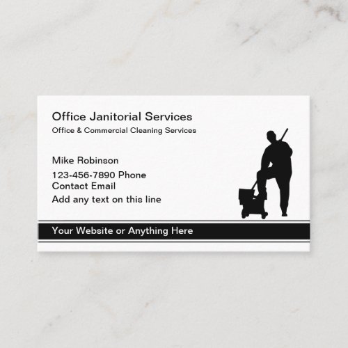 Simple Budget Office Cleaning Service Business Card