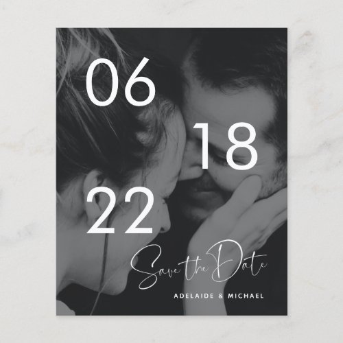 Simple Budget Photo Save The Date QR Code Flyer