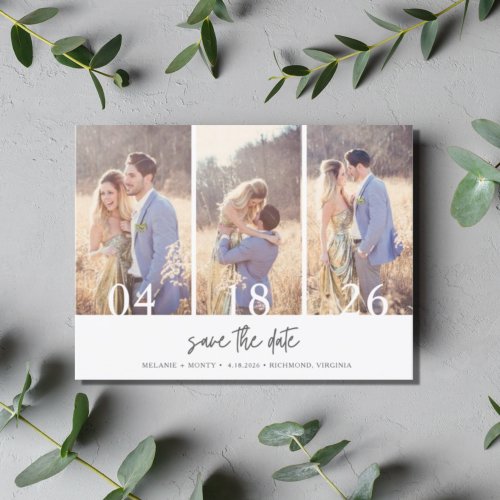 Simple Budget Photo Wedding Save the Date Announcement Postcard