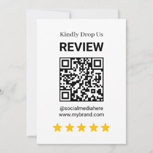 Simple Budget QR Review Post for Social Media Announcement