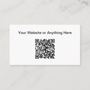 Simple Budget Small Quantity QR Code Business Card