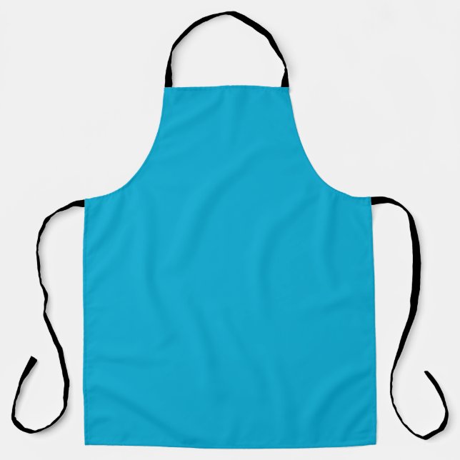 Simple Budget Solid Color Light Blue Apron (Front)