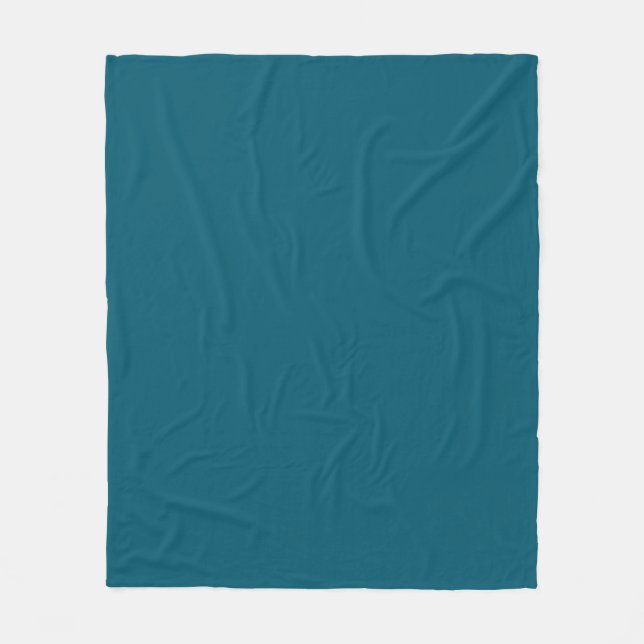 Simple Budget Solid Color Teal  Fleece Blanket (Front)