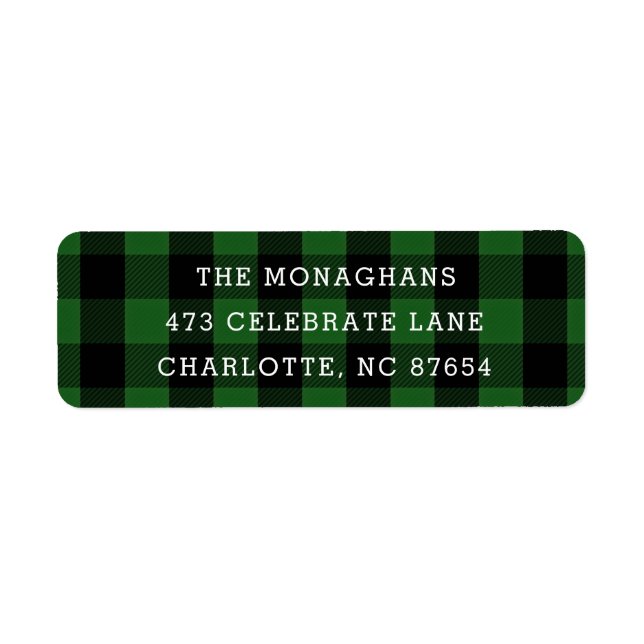 Simple Buffalo Plaid | Green | Label (Front)