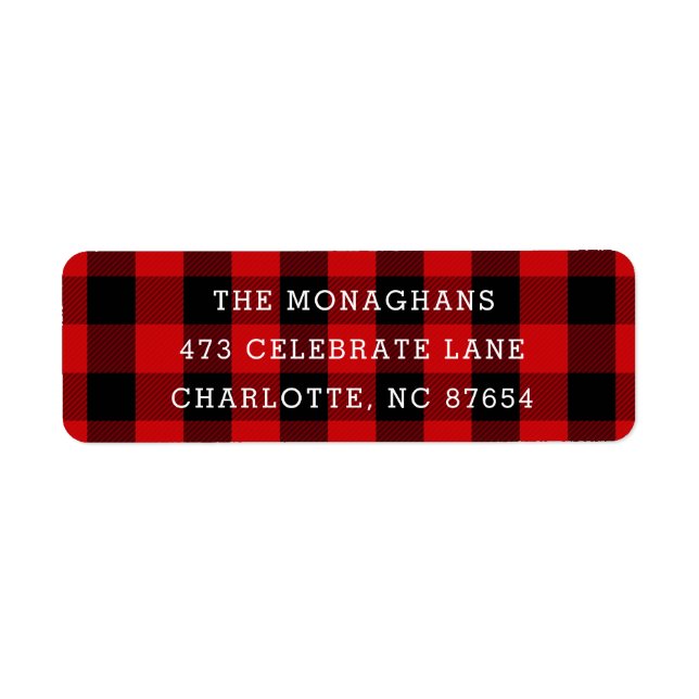Simple Buffalo Plaid | Red | Label (Front)
