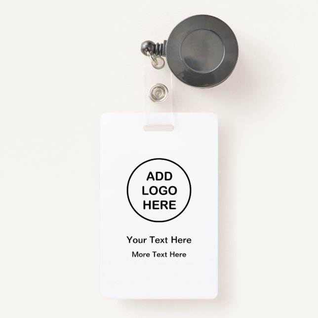 Simple Bulk Budget Staff Work Name ID Badges (Front with Retractable)
