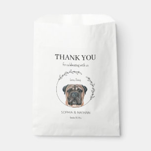 Simple Bullmastiff Wedding Thank You Favor Bag