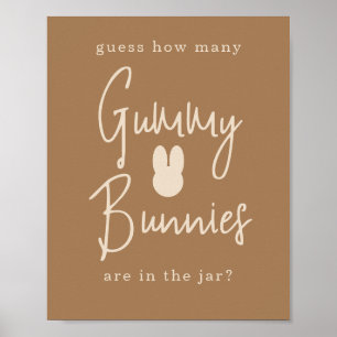 Simple Bunny How many gummy bunnies Poster