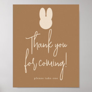 Simple Bunny Thank you for coming Poster