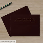 Simple Burgundy Classic Gold Typography Envelope<br><div class="desc">Convey professionalism with every mailing using our Simple Burgundy Classic Gold Typography Envelope with Return Address on the back flap. Perfect for estate planners and attorneys,  this envelope enhances your corporate identity and ensures a polished appearance for your correspondence.</div>