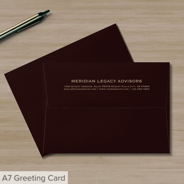 Simple Burgundy Classic Gold Typography Envelope (Creator Uploaded)