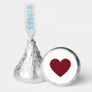 Simple Burgundy Red Heart Chocolate Wedding Hershey®'s Kisses®