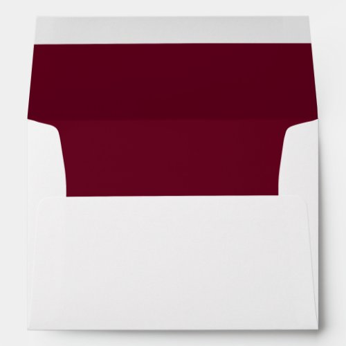Simple Burgundy Return Address Lined Envelope