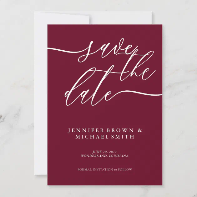 Holiday Wedding Save the Date Cards