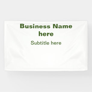 simple business add your name text q r code banner
