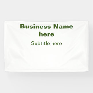 simple business add your name text q r code banner